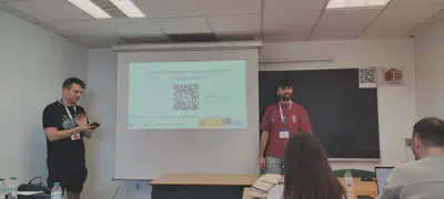 Photo of Emilio’s presentation
